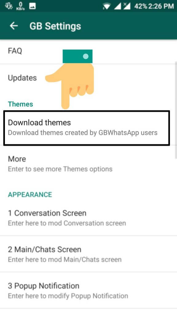 How could we download and apply Whatsapp themes and skins.