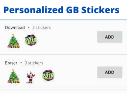 How do I add and use personalized GB Whatsapp Stickers